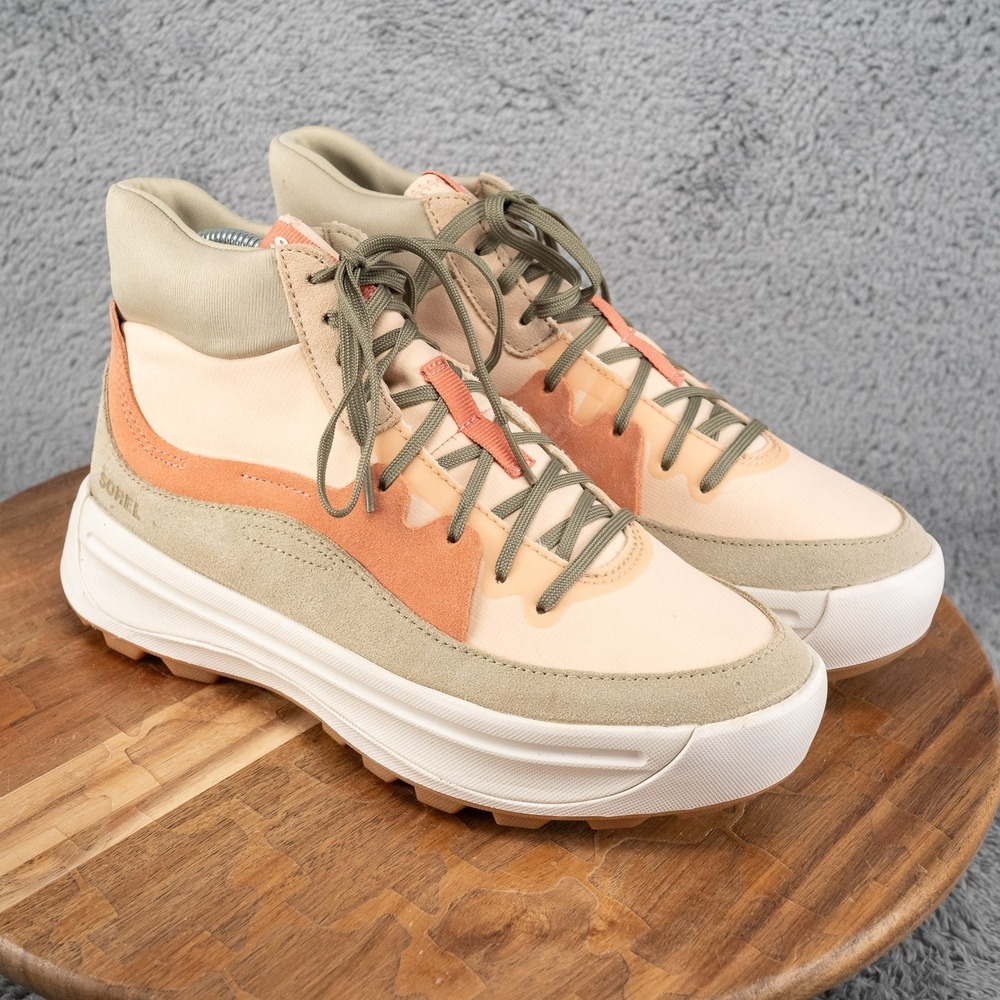 SOREL Women's ONA 503 NL 4856-260 Mid Sneaker - Nova Sand/Paradox Pink -‎ 8